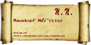 Mauskopf Nárcisz névjegykártya